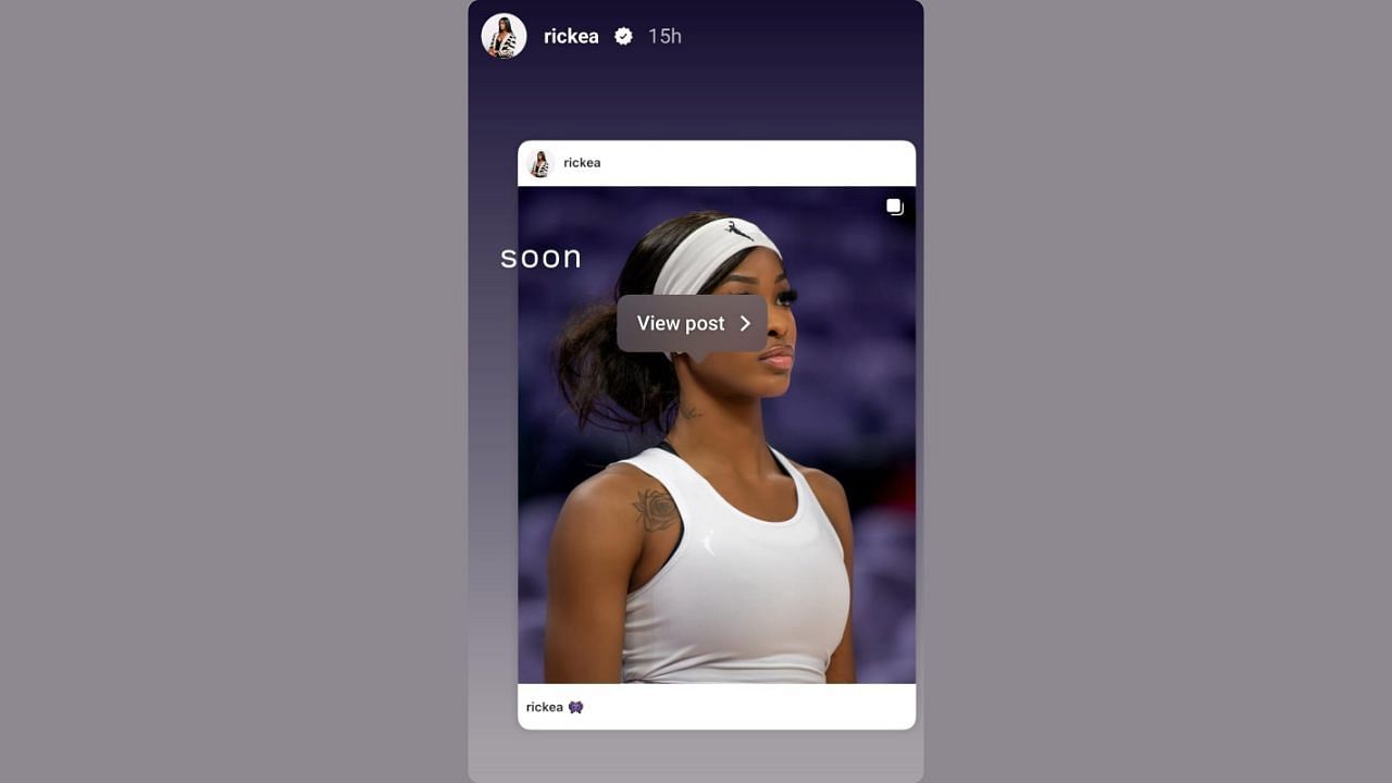Rickea Jackson hints at her probable return on her IG story. (@rickea/Instagram)